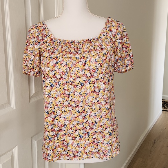 Fat Face Tops - Fat Face Women's Cotton Floral T-Shirt Size 2